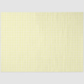 Geel en wit Gingham Patroonpapier Tissuepapier (Voorkant)