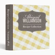 Geel en wit Gingham Southern Recipe Multomap