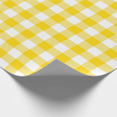 Geel en wit |Groot patroon Cadeaupapier (Hoek)