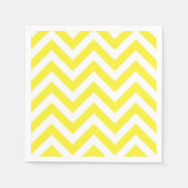 Geel en wit groots Chevron ZigZag Pattern Servet (Voorkant)
