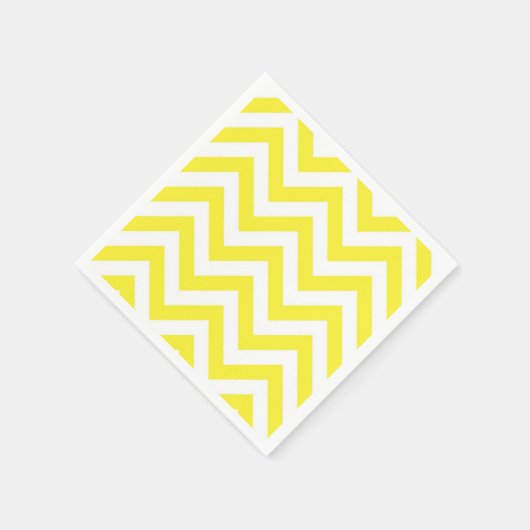 Geel en wit groots Chevron ZigZag Pattern Servet (Hoek)