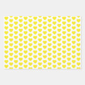 Geel en wit hart inpakpapier vel (Voorkant 3)
