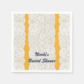 Geel en wit, heldere, elegante, rustige partij servetten (Voorkant)