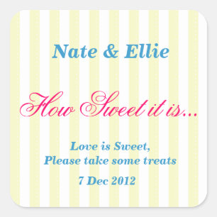 Geel en wit 'How Sweet it is' Sticker