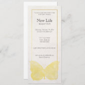 Geel en wit informatie rack kaart voor bedrijven (Voorkant / Achterkant)