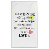 Geel en wit, jij bent mijn zonneschijn klein cadeauzakje (Achterkant)