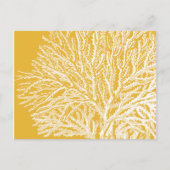 Geel en wit koraal briefkaart (Voorkant)