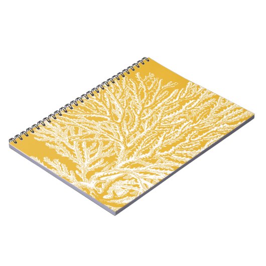 Geel en wit koraal notitieboek (Linkerzijde)