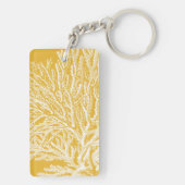 Geel en wit koraal sleutelhanger (achterkant)