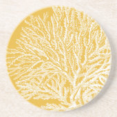 Geel en wit koraal zandsteen onderzetter (Voorkant)