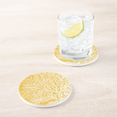 Geel en wit koraal zandsteen onderzetter (Zijkant)