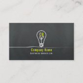 geel en wit lampglas logo ontwerp visitekaartje (Voorkant)