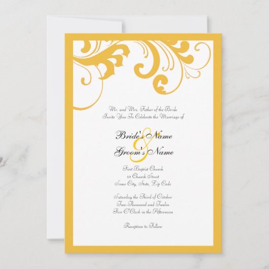 Geel en wit Lijst Weddenschap Kaart (Voorkant)