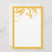 Geel en wit Lijst Weddenschap Kaart (Achterkant)