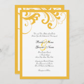 Geel en wit Lijst Weddenschap Kaart (Voorkant / Achterkant)