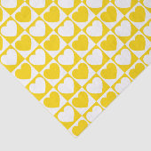 Geel en wit, met hart bekeken tissuepapier (Detail)