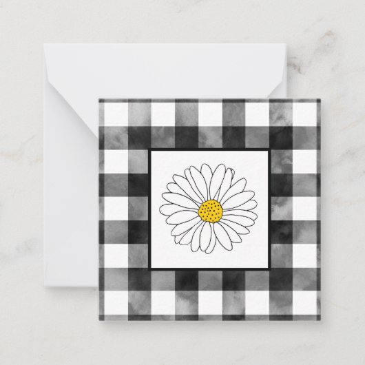 Geel en wit met Waterverf geplakt Notitiekaartje (Voorkant)