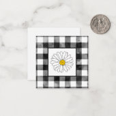 Geel en wit met Waterverf geplakt Notitiekaartje (Voorkant / Achterkant in situ)