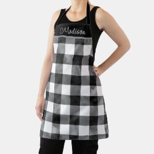 Geel en wit met Waterverf geplakt Schort