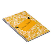 Geel en wit mini-teelontwerp notitieboek (Rechterzijde)