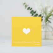 Geel en wit minimalistisch sparen de Kaart van de (Staand voorkant)