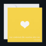 Geel en wit minimalistisch sparen de Kaart van de<br><div class="desc">Al tekst op dit minimalistische geel en wit sparen de datumkaart is volledig klantgericht. Als u een minimalistische blik wilt, kunt u ook het hart afbeelding verwijderen. Het citaat aan de voorkant van William Shakespeare zegt: "Liefde troost als zonneschijn na regen." Je kunt wel gebruiken wat je maar wilt. Verander...</div>