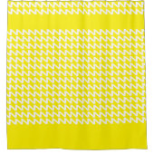 Geel en wit Modern Sharp Waves Douchegordijn (Voorkant)