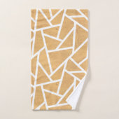 Geel en wit mozaïekpatroon bad handdoek (Handdoek)