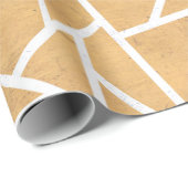 Geel en wit mozaïekpatroon cadeaupapier (Rol Hoek)