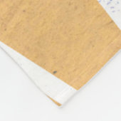 Geel en wit mozaïekpatroon fleece deken (Hoek)