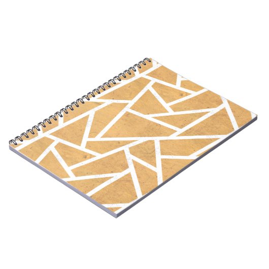 Geel en wit mozaïekpatroon notitieboek (Linkerzijde)