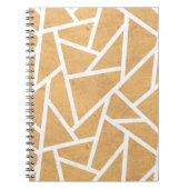 Geel en wit mozaïekpatroon notitieboek (Voorkant)