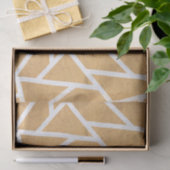 Geel en wit mozaïekpatroon tissuepapier (Geschenk)