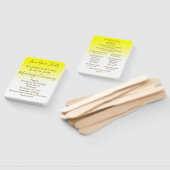 Geel en wit ombre Wedding Programme Handwaaier (Niet-gemonteerd)