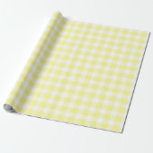 Geel en wit papier voor het oppakken van gingham (Uitgerold)