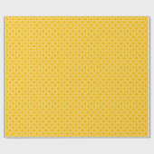 Geel en wit patroon met kruisvorm cadeaupapier (Vlak)