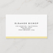 Geel en wit patroonpatroon visitekaartje (Achterkant)