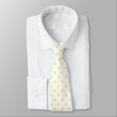 Geel en wit poka Dot Necktie Stropdas (Gebonden)