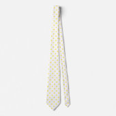 Geel en wit poka Dot Necktie Stropdas (Voorkant)