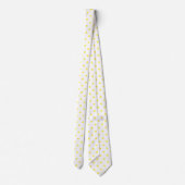 Geel en wit poka Dot Necktie Stropdas (Achterkant)