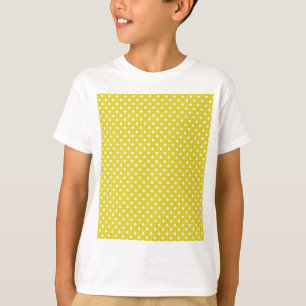 Geel en wit pokadot t-shirt