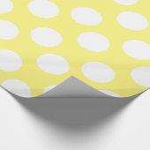Geel en wit pokdot Gift Wrapping Paper Cadeaupapier (Hoek)