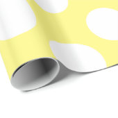 Geel en wit pokdot Gift Wrapping Paper Cadeaupapier (Rol Hoek)
