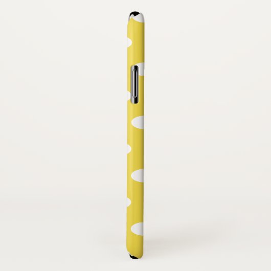 Geel en wit Polka Dot Gepersonaliseerde naam Case-Mate iPhone Case (Achterkant / rechts)