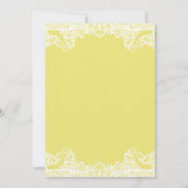 Geel en wit ras Elegant Quinceañera Party Kaart (Achterkant)