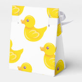 Geel en wit rubber eend, eend bedankdoosjes (Achterkant)