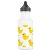 Geel en wit rubber eend, eend waterfles  (Rechts)