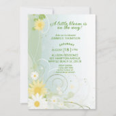 Geel en wit Spring Flowers Baby shower Kaart (Voorkant)