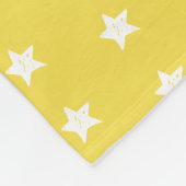Geel en wit Star Patroon Fleece Deken (Hoek)