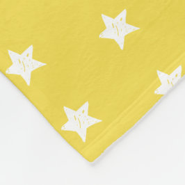 Geel en wit Star Patroon Fleece Deken